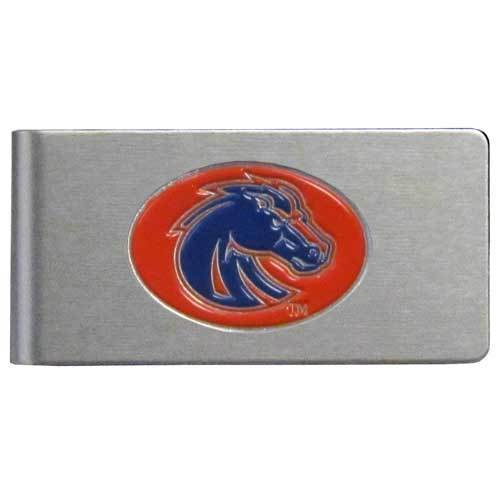 NCAA - Boise St. Broncos Brushed Metal Money Clip-Wallets & Checkbook Covers,Money Clips,Brushed Money Clips,College Brushed Money Clips-JadeMoghul Inc.