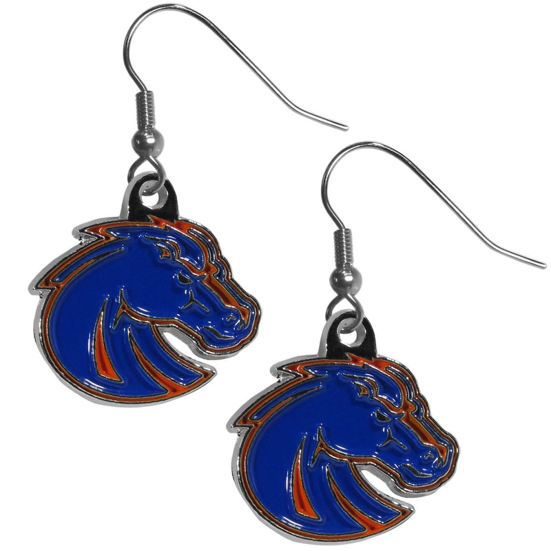 NCAA - Boise St. Broncos Chrome Dangle Earrings-Jewelry & Accessories,Earrings,Dangle Earrings,Dangle Earrings,College Dangle Earrings-JadeMoghul Inc.