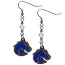 NCAA - Boise St. Broncos Crystal Dangle Earrings-Jewelry & Accessories,Earrings,Crystal Dangle Earrings,College Crystal Earrings-JadeMoghul Inc.