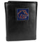 NCAA - Boise St. Broncos Deluxe Leather Tri-fold Wallet Packaged in Gift Box-Wallets & Checkbook Covers,Tri-fold Wallets,Deluxe Tri-fold Wallets,Gift Box Packaging,College Tri-fold Wallets-JadeMoghul Inc.