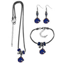 NCAA - Boise St. Broncos Euro Bead Jewelry 3 piece Set-Jewelry & Accessories,College Jewelry,Boise St. Broncos Jewelry-JadeMoghul Inc.