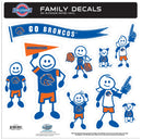 NCAA - Boise St. Broncos Family Decal Set Large-Automotive Accessories,Decals,Family Character Decals,Large Family Decals,College Large Family Decals-JadeMoghul Inc.