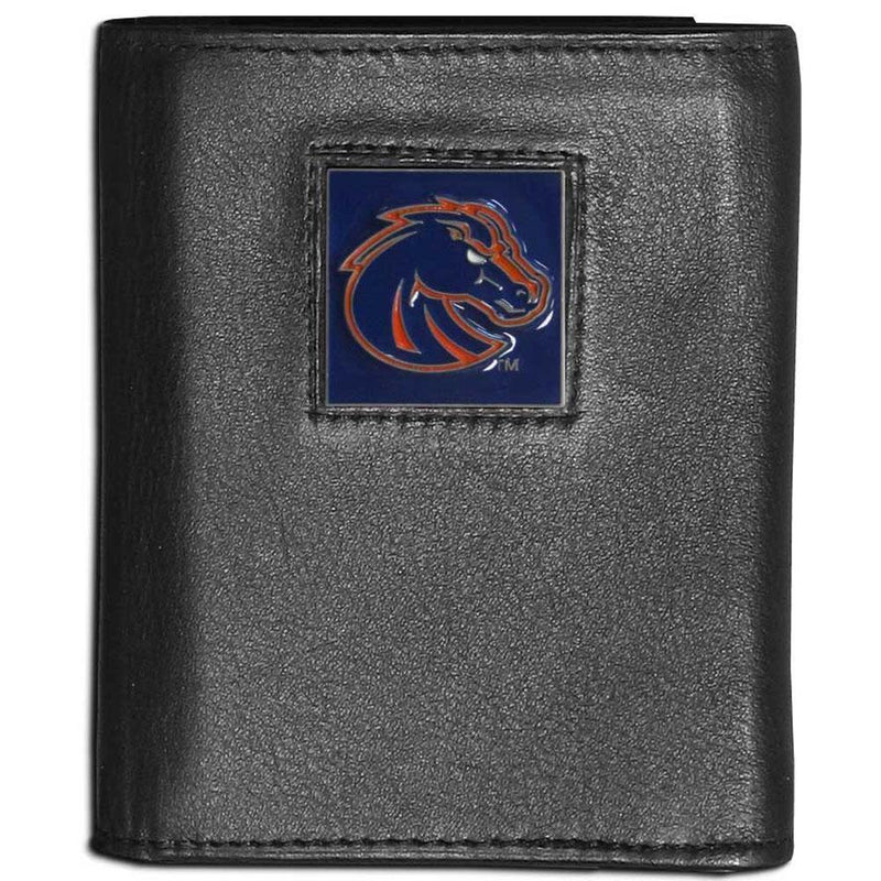 NCAA - Boise St. Broncos Leather Tri-fold Wallet-Wallets & Checkbook Covers,Tri-fold Wallets,Tri-fold Wallets,College Tri-fold Wallets-JadeMoghul Inc.