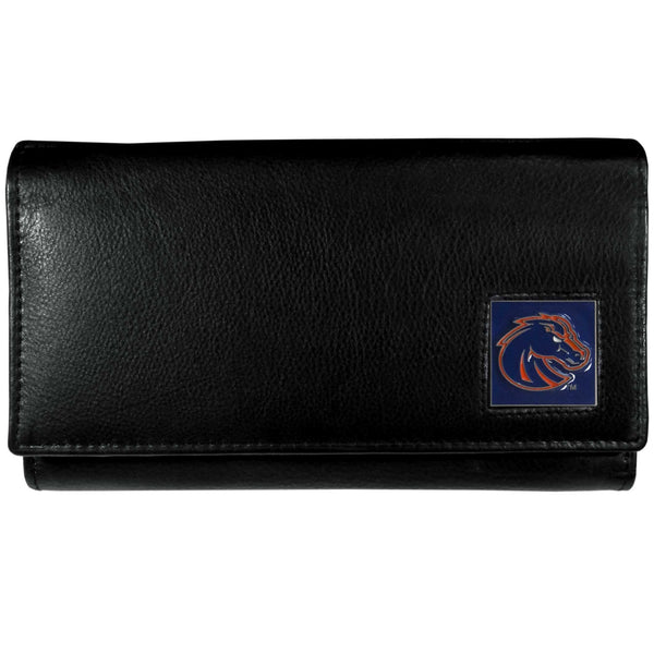 NCAA - Boise St. Broncos Leather Women's Wallet-Wallets & Checkbook Covers,Women's Wallets,College Women's Wallets-JadeMoghul Inc.