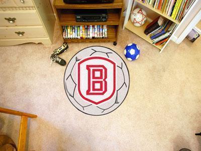 Round Indoor Outdoor Rugs NCAA Bradley Soccer Ball 27" diameter