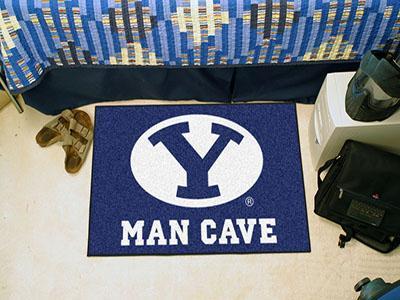 Living Room Rugs NCAA Brigham Young Man Cave Starter Rug 19"x30"