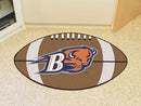 Round Rug in Living Room NCAA Bucknell Football Ball Rug 20.5"x32.5"
