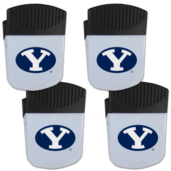 NCAA - BYU Cougars Chip Clip Magnet with Bottle Opener, 4 pack-Other Cool Stuff,College Other Cool Stuff,BYU Cougars Other Cool Stuff-JadeMoghul Inc.