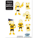 NCAA - Cal Berkeley Bears Family Decal Set Small-Automotive Accessories,Decals,Family Character Decals,Small Family Decals,College Small Family Decals-JadeMoghul Inc.