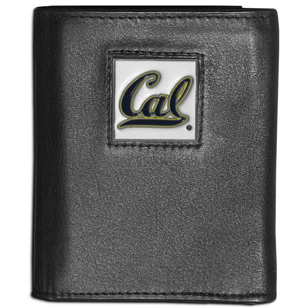 NCAA - Cal Berkeley Bears Leather Tri-fold Wallet-Wallets & Checkbook Covers,Tri-fold Wallets,Tri-fold Wallets,College Tri-fold Wallets-JadeMoghul Inc.