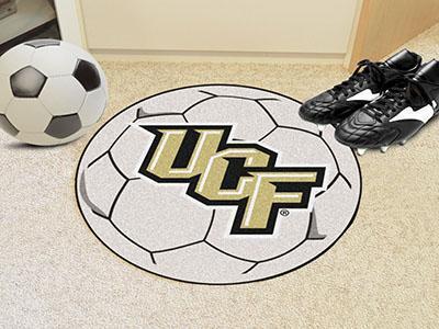 Round Indoor Outdoor Rugs NCAA Central Florida Soccer Ball 27" diameter