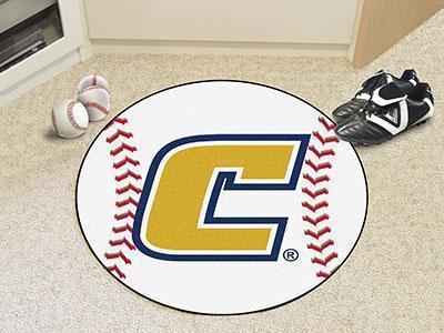 Round Area Rugs NCAA Chattanooga Baseball Mat 27" diameter