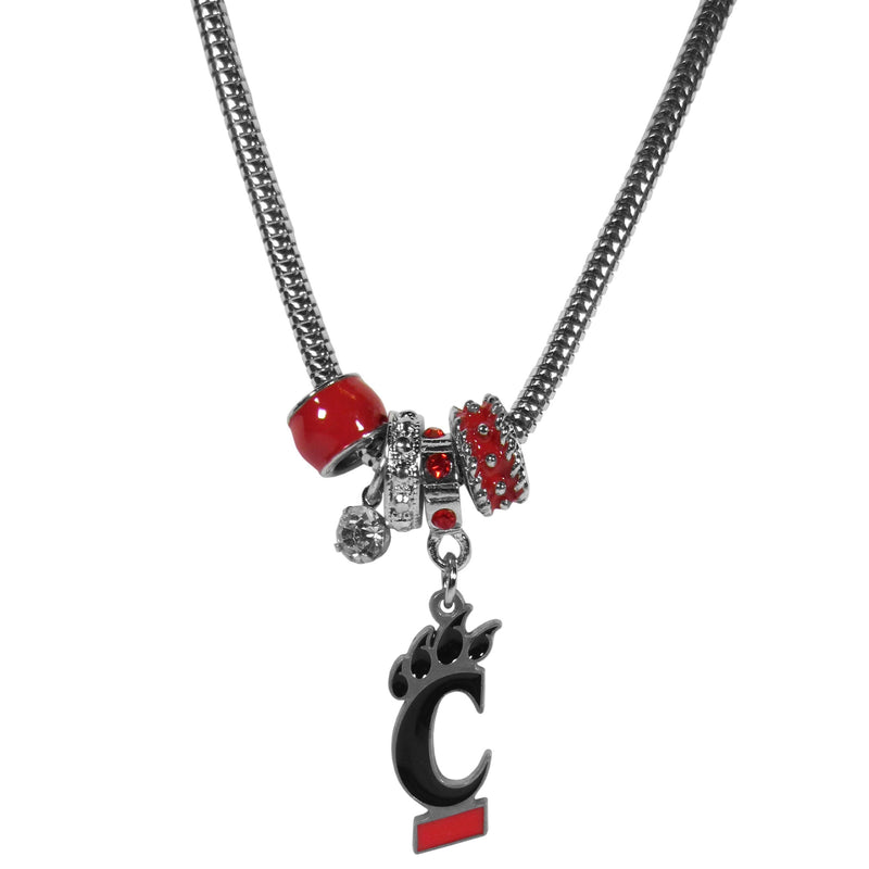NCAA - Cincinnati Bearcats Euro Bead Necklace-Jewelry & Accessories,Necklaces,Euro Bead Necklaces,College Euro Bead Necklaces-JadeMoghul Inc.