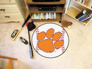 Round Rugs For Sale NCAA Clemson Baseball Mat 27" diameter