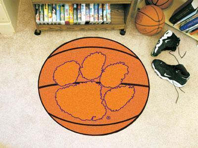 Round Rugs NCAA Clemson Basketball Mat 27" diameter