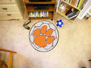 Round Entry Rugs NCAA Clemson Soccer Ball 27" diameter