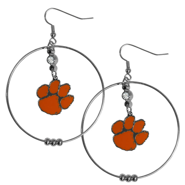 NCAA - Clemson Tigers 2 Inch Hoop Earrings-Jewelry & Accessories,Earrings,2 inch Hoop Earrings,College Hoop Earrings-JadeMoghul Inc.