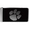 NCAA - Clemson Tigers Black and Steel Money Clip-Wallets & Checkbook Covers,College Wallets,Clemson Tigers Wallets-JadeMoghul Inc.