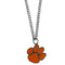 NCAA - Clemson Tigers Chain Necklace with Small Charm-Jewelry & Accessories,Necklaces,Chain Necklaces,College Chain Necklaces-JadeMoghul Inc.