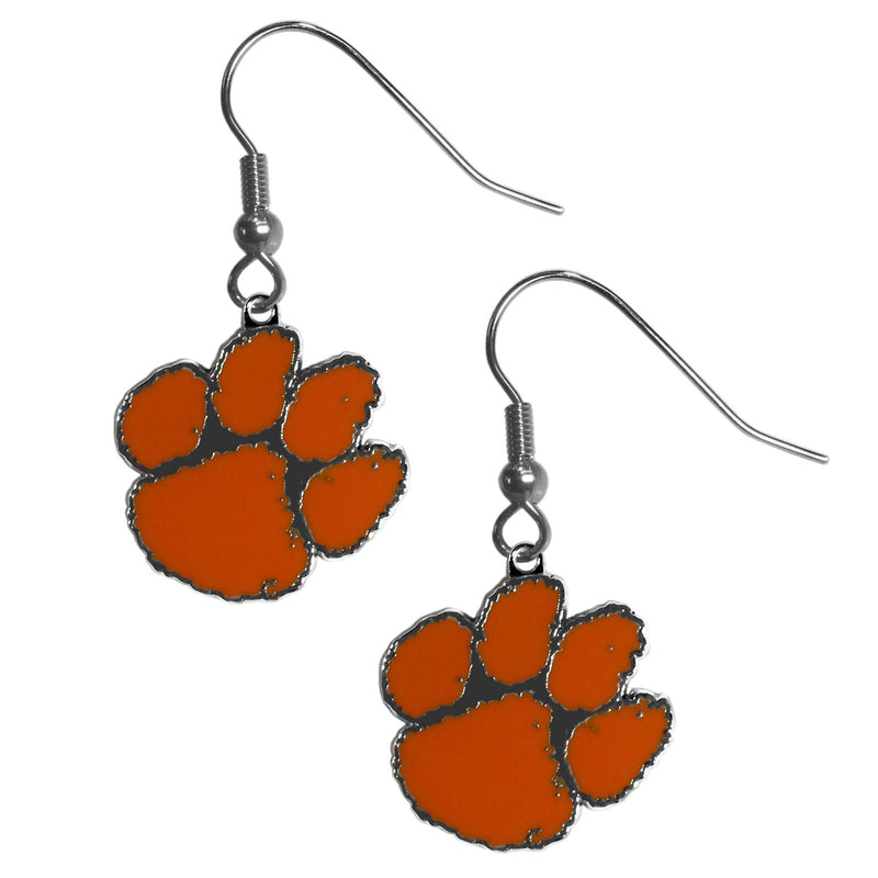 NCAA - Clemson Tigers Chrome Dangle Earrings-Jewelry & Accessories,Earrings,Dangle Earrings,Dangle Earrings,College Dangle Earrings-JadeMoghul Inc.