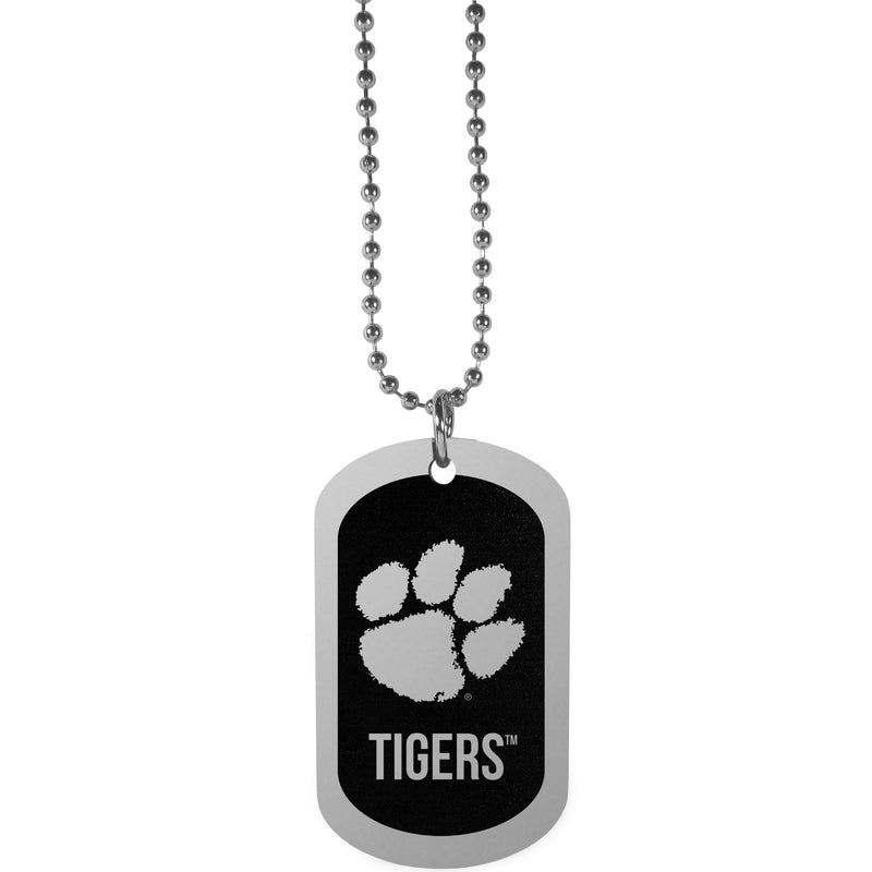 NCAA - Clemson Tigers Chrome Tag Necklace-Jewelry & Accessories,Necklaces,Chrome Tag Necklaces,College Chrome Tag Necklaces-JadeMoghul Inc.