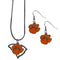 NCAA - Clemson Tigers Dangle Earrings and State Necklace Set-Jewelry & Accessories,College Jewelry,Clemson Tigers Jewelry-JadeMoghul Inc.
