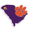 NCAA - Clemson Tigers Home State Decal-Automotive Accessories,Decals,Home State Decals,College Home State Decals-JadeMoghul Inc.