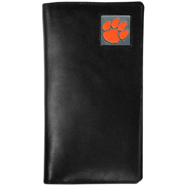 NCAA - Clemson Tigers Leather Tall Wallet-Wallets & Checkbook Covers,Tall Wallets,College Tall Wallets-JadeMoghul Inc.