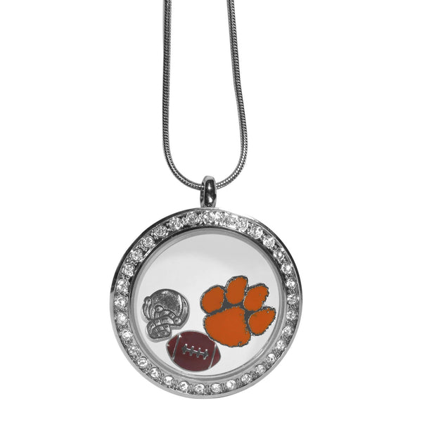 NCAA - Clemson Tigers Locket Necklace-Jewelry & Accessories,Necklaces,Locket Necklaces,College Locket Necklaces-JadeMoghul Inc.