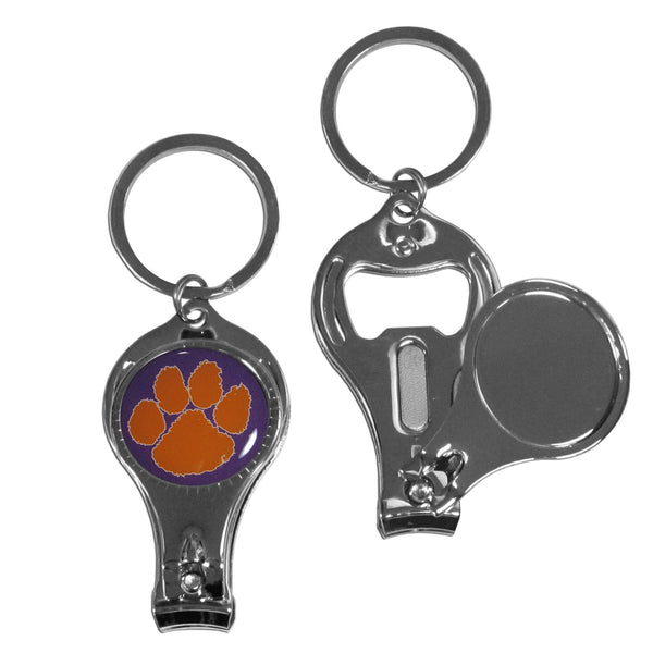 NCAA - Clemson Tigers Nail Care/Bottle Opener Key Chain-Key Chains,3 in 1 Key Chains,College 3 in 1 Key Chains-JadeMoghul Inc.