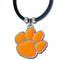 NCAA - Clemson Tigers Rubber Cord Necklace-Jewelry & Accessories,Necklaces,Cord Necklaces,College Cord Necklaces-JadeMoghul Inc.