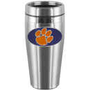 NCAA - Clemson Tigers Steel Travel Mug-Beverage Ware,Travel Mugs,Steel Travel Mugs w/Handle,College Steel Travel Mugs with Handle-JadeMoghul Inc.