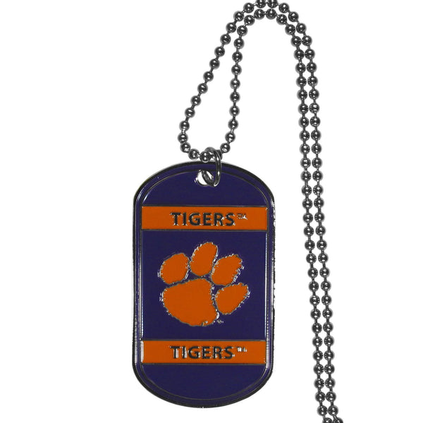 NCAA - Clemson Tigers Tag Necklace-Jewelry & Accessories,Necklaces,Tag Necklaces,College Tag Necklaces-JadeMoghul Inc.