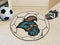 Round Indoor Outdoor Rugs NCAA Coastal Carolina Soccer Ball 27" diameter