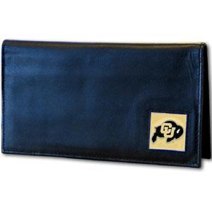 NCAA - Colorado Buffaloes Deluxe Leather Checkbook Cover-Wallets & Checkbook Covers,Checkbook Covers,Wallet Checkbook Covers,Window Box Packaging,College Wallet Checkbook Covers-JadeMoghul Inc.