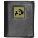NCAA - Colorado Buffaloes Leather Tri-fold Wallet-Wallets & Checkbook Covers,Tri-fold Wallets,Tri-fold Wallets,College Tri-fold Wallets-JadeMoghul Inc.