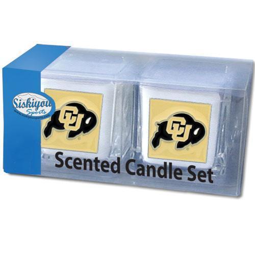 NCAA - Colorado Buffaloes Scented Candle Set-Home & Office,Candles,Candle Sets,College Candle Sets-JadeMoghul Inc.