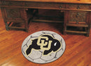 Small Round Rugs NCAA Colorado Soccer Ball 27" diameter