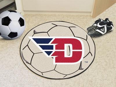 Round Indoor Outdoor Rugs NCAA Dayton Soccer Ball 27" diameter