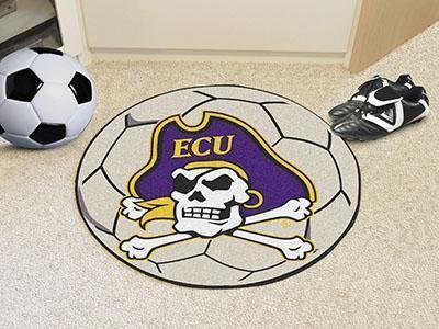 Round Indoor Outdoor Rugs NCAA East Carolina Soccer Ball 27" diameter