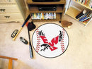 Round Area Rugs NCAA Eastern Washington Baseball Mat 27" diameter