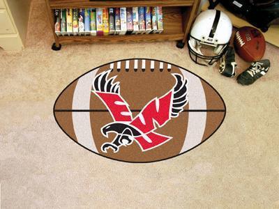 Round Rug in Living Room NCAA Eastern Washington Football Ball Rug 20.5"x32.5"