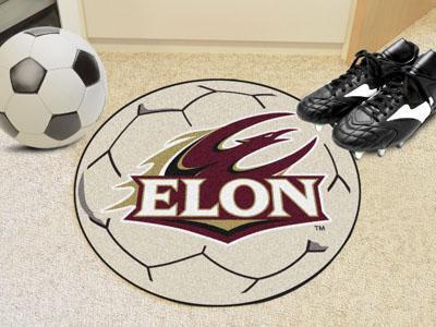 Round Entry Rugs NCAA Elon Soccer Ball 27" diameter