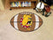 Round Rug in Living Room NCAA Ferris State Football Ball Rug 20.5"x32.5"