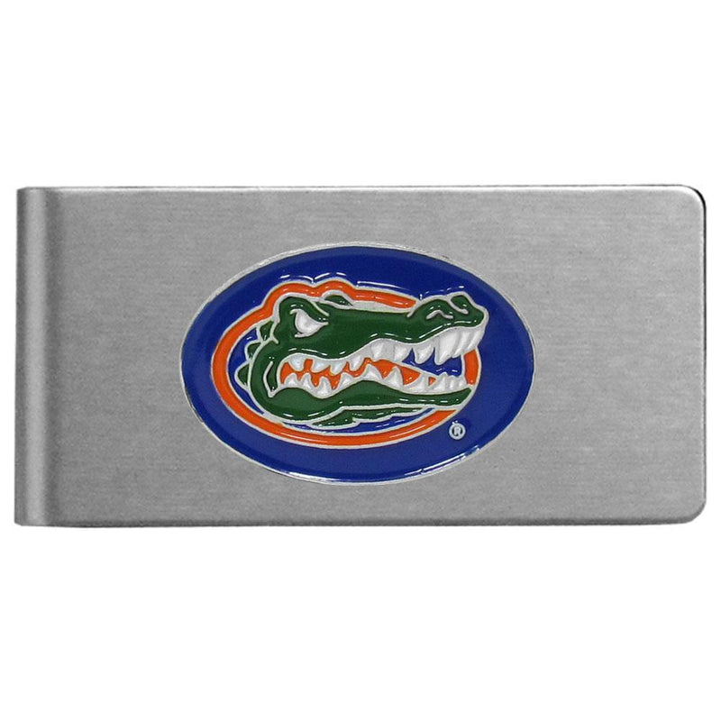 NCAA - Florida Gators Brushed Metal Money Clip-Wallets & Checkbook Covers,Money Clips,Brushed Money Clips,College Brushed Money Clips-JadeMoghul Inc.