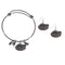 NCAA - Florida Gators Dangle Earrings and Charm Bangle Bracelet Set-Jewelry & Accessories,College Jewelry,Florida Gators Jewelry-JadeMoghul Inc.