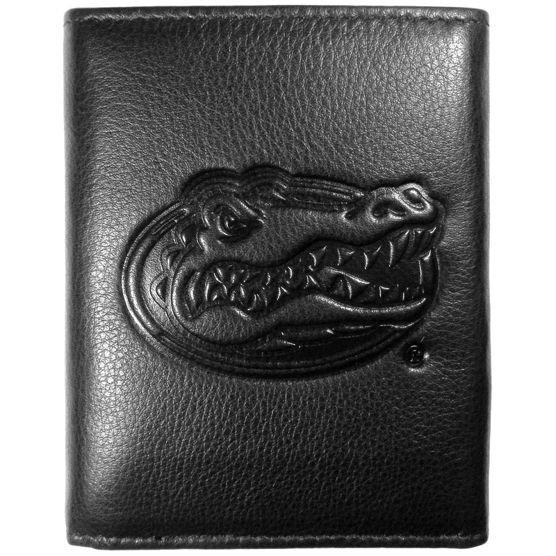 NCAA - Florida Gators Embossed Leather Tri-fold Wallet-Wallets & Checkbook Covers,College Wallets,College Tri-fold Wallets,Leather Tri-fold Wallets-JadeMoghul Inc.