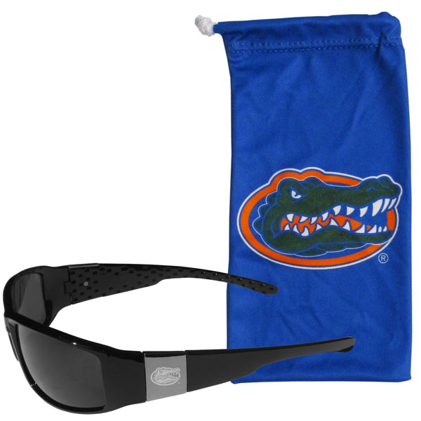 NCAA - Florida Gators Etched Chrome Wrap Sunglasses and Bag-Sunglasses, Eyewear & Accessories,College Eyewear,Florida Gators Eyewear-JadeMoghul Inc.