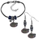 NCAA - Florida Gators Euro Bead Earrings and Bracelet Set-Jewelry & Accessories,College Jewelry,Florida Gators Jewelry-JadeMoghul Inc.
