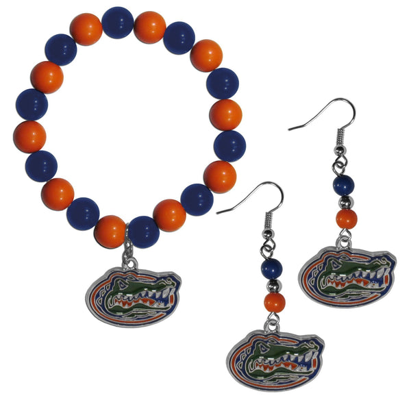 NCAA - Florida Gators Fan Bead Earrings and Bracelet Set-Jewelry & Accessories,Jewelry Sets,Fan Bead Earrings and Bracelet-JadeMoghul Inc.